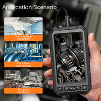 Caméra d'inspection industrielle portable, écran IPS de 5.0 pouces, endoscope, boroscope, 2000mAh, USB-C, pour l'entretien des machines et de l'automobile