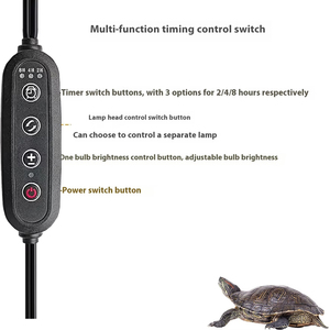 Bò sát Nhiệt Đèn đôi đầu đèn với kẹp UV UVB bò sát ánh sáng với chu kỳ thông minh hẹn giờ cho rùa râu rồng Thằn Lằn - Product Image 4