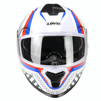 Nouveau casque de moto intégral blanc certifié DOT en ABS avec double visière pour les motards de scooter électrique, toutes saisons