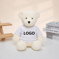 Ours en peluche coloré personnalisé avec logo, jouet en peluche pour enfants, cadeau d'anniversaire, cadeau promotionnel