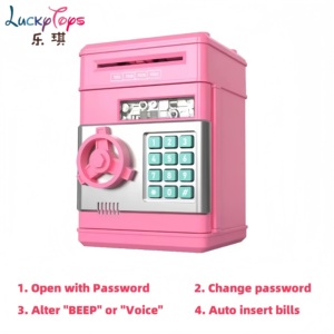 Điện tử auto-cán Piggy tiết kiệm tiền ngân hàng giáo dục mật khẩu an toàn Mini ngân hàng Máy học đồ chơi cho trẻ em - Product Image 2