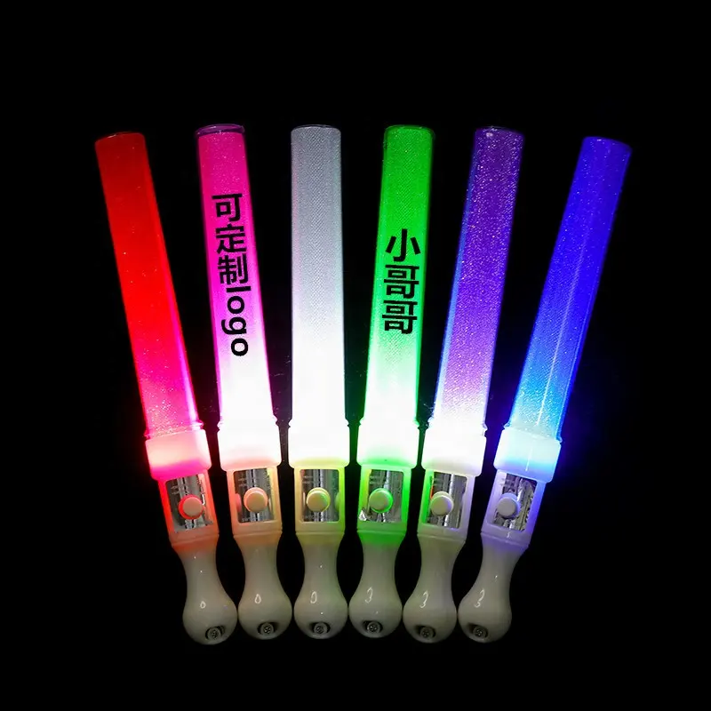 LED Glow Sticks Fluorescent Colorful Glow Rally Rave Cheer Glow Baton Concert Show Party Light Props