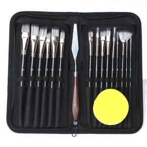 Set di 15 <span class=keywords><strong>Pennelli</strong></span> Artistici di Diverse Forme per <span class=keywords><strong>Pittura</strong></span> Acrilica e a <span class=keywords><strong>Olio</strong></span> con Custodia e Supporto in Schiuma - Product Image 5