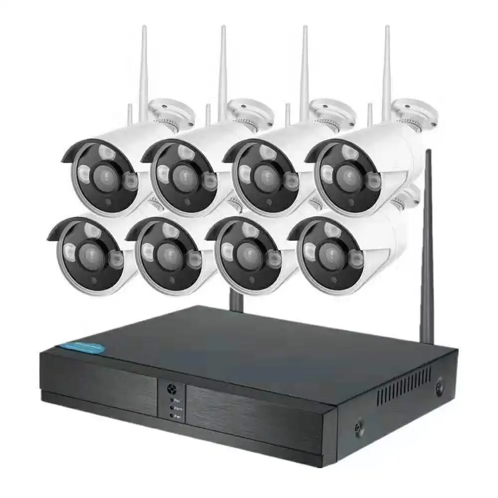 Full 8CH Wireless Wifi NVR Kit 8PCS 2MP Outdoor Waterproof IR IP Camera P2P Security CCTV System Video Surveillance Set