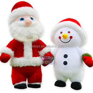 Xmas dành cho người lớn giá rẻ mặc đi bộ Inflatable Santa Claus phim hoạt hình Linh Vật Trang phục CHA giáng sinh cosplay quảng cáo inflatables - Product Image 1