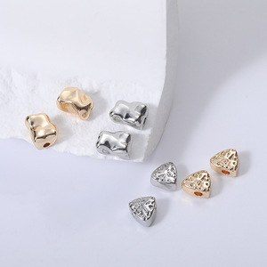 Cuentas de Piedra Zhongxing para Joyería DIY, Accesorios para Abalorios Barrocos, Cuentas Perforadas con Patrón Irregular Simple - Product Image 4