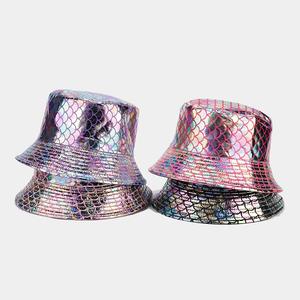 Moda brillante PU sirena escala Reversible <span class=keywords><strong>lluvia</strong></span> cubo gorra hombres y mujeres diario esquí Casual aplicable <span class=keywords><strong>para</strong></span> fiesta Rave - Product Image 3