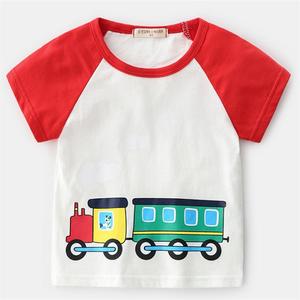 Ropa al por Mayor para Niños Coreanos, Camiseta de Algodón con Diseño de Auto, de Fábrica China - Product Image 1
