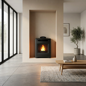 Estufa <span class=keywords><strong>de</strong></span> pellets <span class=keywords><strong>de</strong></span> madera <span class=keywords><strong>de</strong></span> hierro fundido <span class=keywords><strong>de</strong></span> alta eficiencia KM0605A 5.1KW con estufa <span class=keywords><strong>de</strong></span> pellets <span class=keywords><strong>de</strong></span> control remoto Wifi - Product Image 1