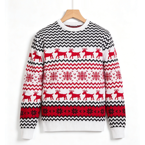 <span class=keywords><strong>Pull</strong></span> de Noël <span class=keywords><strong>moche</strong></span> personnalisé en gros pour femmes, style européen et américain, en jacquard - Product Image 2