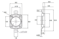 Infrarouge LED IR LED 1W 3W 730nm 850nm 940nm Infrarouge Diode 7060 SMD LED Puce