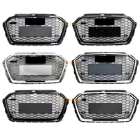 Rejilla Delantera de ABS Estilo RS3 en Negro y Plata con Diseño de Panal de Abeja para Audi A3/S3 8V Sportback 2016-2019, Nueva en Oferta