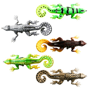 Lizard Lure Angry Gecko <b>Floating</b> Frog 3-Hook Soft Bait 13cm 20g Surface Topwater Bass <b>Fishing</b> Lure - Product Image 1