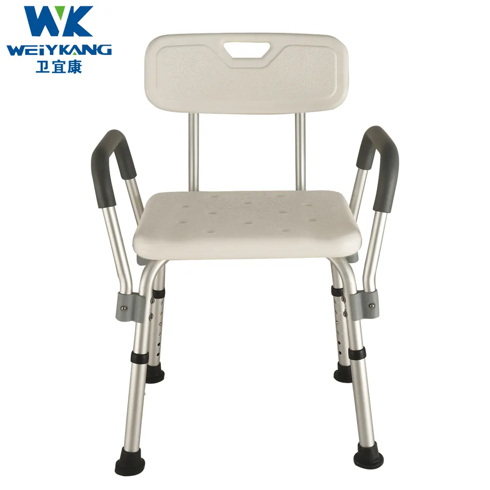 背もたれと取り外し可能なアームレスト付きの椅子をサポートするスキッドプルーフバスチェア妊婦