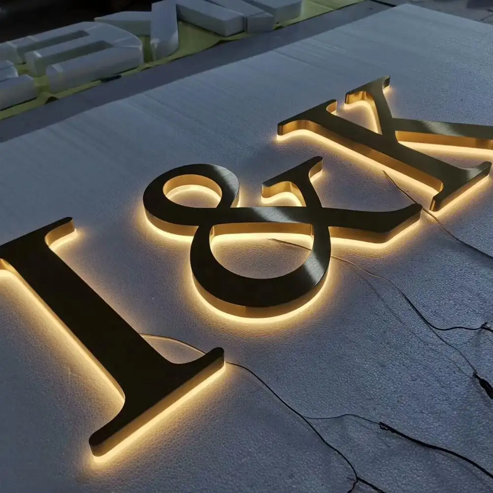 Stainless steel signage supplies Led Signs Lighting signage letter acrylic Material indoor sign