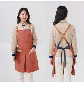 Tablier de nettoyage en coton pour femme de chambre Tablier de cuisine imperméable pour chef de jardinage - Product Image 2