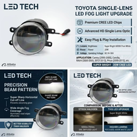 Phare antibrouillard LED 9-30V IP67 CREE 20W à lentille unique 6000K 81210-06100 pour mise à niveau du pare-chocs de voiture Toyota, commande en gros directe usine