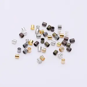 Hobbylavoratore nuovo 1000 pz 1.5/2.0/2.5mm tubo in ottone a crimpare tappo perline estremità del cavo per gioielli fai da te fare forniture A0431