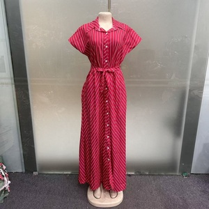 New Style Fashion Striped Print Loose Casual Ethnic Mom <strong>African</strong> Polyester Anti-Wrinkle Lace Traditional <strong>Wear</strong> 2026 Summer Women's - Product Image 6