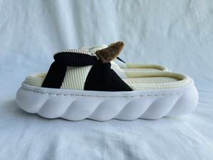 Pantofole in maglia con stampa di animali dei cartoni animati bianche, suola in EVA imbottita, punta aperta, per uso domestico, taglia 36-41 - Product Image 5