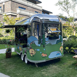 Carrito Móvil de Acero Inoxidable de 4 Ruedas para Venta de Pollo Frito, Papas Fritas y Helados en Parques Temáticos y Carnavales - Product Image 2