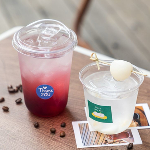 Bicchieri Monouso per Bubble Tea con Logo Personalizzato 12/14/16/18/24OZ, Bicchieri Trasparenti a Forma di U in PET per Caffè con Coperchi - Product Image 6