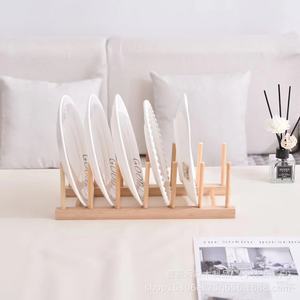 Wooden dish <b>rack</b>, kitchen dish <b>rack</b>, <b>plate</b> holder, dish organizer, solid wood dish <b>rack</b> - Product Image 1