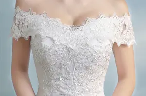 Vestido de casamento sereia para noiva, atacado, barato, sexy, ombro fora, vestido de noiva