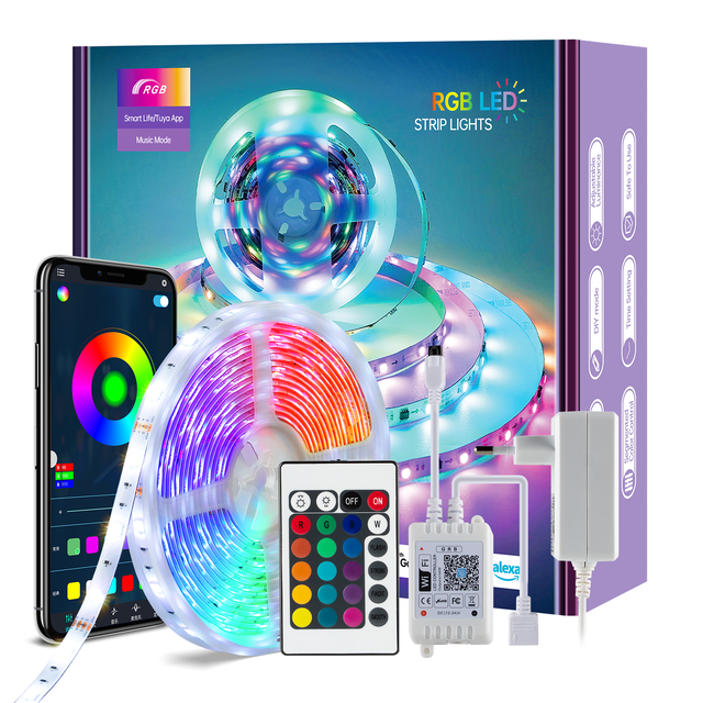 Led Lights for Bedroom  Led Strip Lights with 5050 RGB Color Changing, Music Sync, Smart App and Remote Control, Led Light