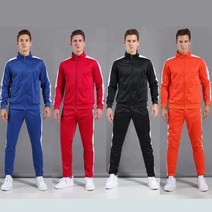 Tuta Sportiva di Alta Qualità con Giacca e Pantaloni Nero e Bianco, Logo Personalizzabile, Uniformi da <span class=keywords><strong>Calcio</strong></span> per Uomini e Bambini - Product Image 5