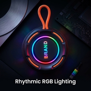 High Power 5W Full Range 66mm Driver Portable <b>Speaker</b> RGB Atmosphere Light TWS Interconnection Outdoor <b>Bluetooth</b> <b>Speaker</b> OEM ODM - Product Image 4
