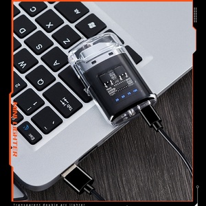 <span class=keywords><strong>ไฟฉาย</strong></span>กันลม ไฟแช็กแบบชาร์จได้ ไฟแช็กพลาสม่าอาร์คคู่ พร้อมหน้าจอแสดงพลังงานแบบดิจิตอล - Product Image 5