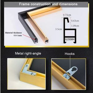 Majestueuse réflexion <span class=keywords><strong>du</strong></span> <span class=keywords><strong>lac</strong></span> de l'Himalaya - Peinture diamantée en porcelaine cristalline dans un cadre en aluminium de qualité supérieure pour décoration murale - Product Image 4
