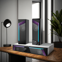 Subwoofer Desktop RGB portabel, USB 2.0 Subwoofer untuk PC & Laptop SKD CKD Audio speaker komputer mendukung SKD CKD
