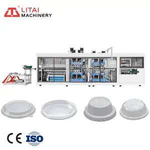 Full Automatic Biodegradable Food Container Machine 3 Station Pressure Vacuum Forming Machine