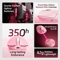 Souris de jeu sans fil ultra-légère SCYROX V6S, souris optique PAW3950, taux de polling 8K, souris pour joueurs professionnels de FPS