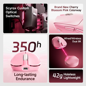<span class=keywords><strong>Souris</strong></span> de jeu <span class=keywords><strong>sans</strong></span> <span class=keywords><strong>fil</strong></span> ultra-légère SCYROX V6S, <span class=keywords><strong>souris</strong></span> optique PAW3950, taux de polling 8K, <span class=keywords><strong>souris</strong></span> pour joueurs professionnels de FPS - Product Image 4