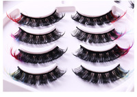 Faux cils en cheveux synthétiques, 7 paires, bouclés naturels D pour Russian Roll, pour un effet spectaculaire, pour l'exportation