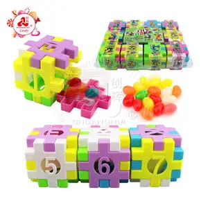Funny Building Block Toy And Jelly Bean Candy
