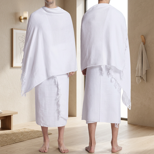 Ensemble Ahraam formel pour homme Insight International Premium Hajj Umrah, en coton, deux pièces, blanc, respirant, vêtement islamique - Product Image 2