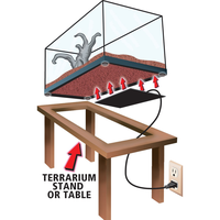 Tapis chauffant pour reptiles 120V, étanche, classique, écologique, réglable et sûr, pour lézards, serpents et tortues, prise US