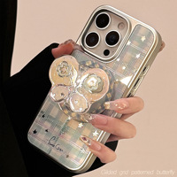 Coque de téléphone à support magnétique doré pour Iphone17 16 16pm 16plus 16pro 15 15pm 15plus 15pro 14pm 14plus 14pro 14 13pm 13pro 12 11