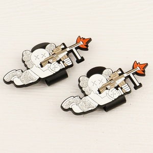 Lot Wholesale Scary <b>Retro</b> Soft Pins With Chain Card Back Customised Lapel Long Men Kawaii Animal Custom Hat Enamel Pin - Product Image 1