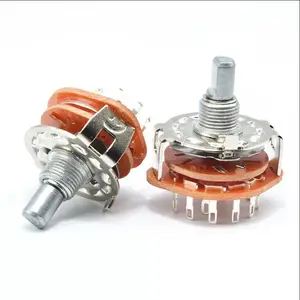 Wholesale band switch 25mm 4 position metal shaft rotary switch on sale