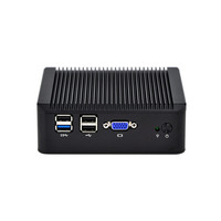 Qotom Multi LAN Fanless Mini PC Industrial Computer Network Appliance Linux x86 Ubuntu Barebone Mini PC