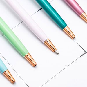 Gift Promotional Twist Best Writing Ball Customized Logo Slim Metal Ballpoint Pen - Product Image 2
