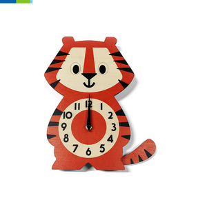 Orologio <span class=keywords><strong>da</strong></span> 12 pollici personalizzato per bambini <span class=keywords><strong>con</strong></span> simpatici animali al quarzo orologio a pendolo <span class=keywords><strong>da</strong></span> <span class=keywords><strong>parete</strong></span> <span class=keywords><strong>con</strong></span> ago in legno per soggiorno - Product Image 6