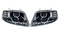 Phares LED RGB Angel Eye pour AVEO GT ACTIVO / AVEO Family Car, mise à niveau personnalisable des phares de voiture