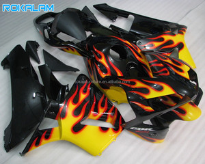 Carénages rouge jaune flamme pour Honda CBR600RR F5 2003 <span class=keywords><strong>2004</strong></span> Carrosserie CBR600 <span class=keywords><strong>RR</strong></span> 03 04 <span class=keywords><strong>CBR</strong></span> 600RR ABS Kit de carénage de moto sportive - Product Image 1