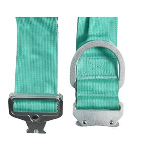 Collier pour chien en nylon vert clair réglable avec rubans, design moderne, tissu rembourré confortable, boucle en alliage d'aluminium argenté avec anneau en D pour - Product Image 3